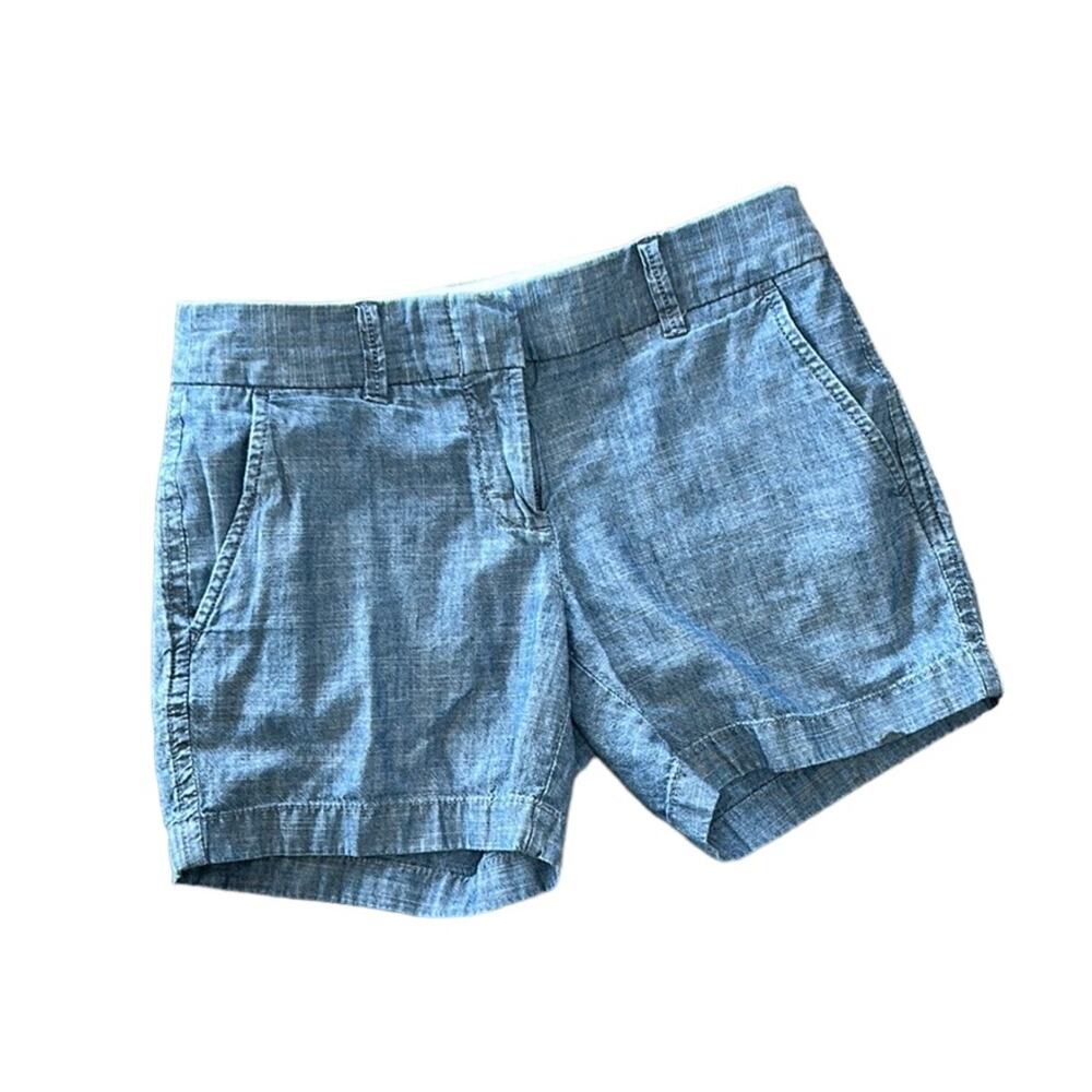 J. Crew Chambray Chino Shorts Size 00